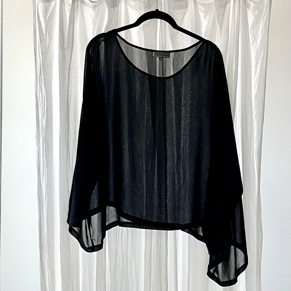 Black Sheer Asymmetric Top